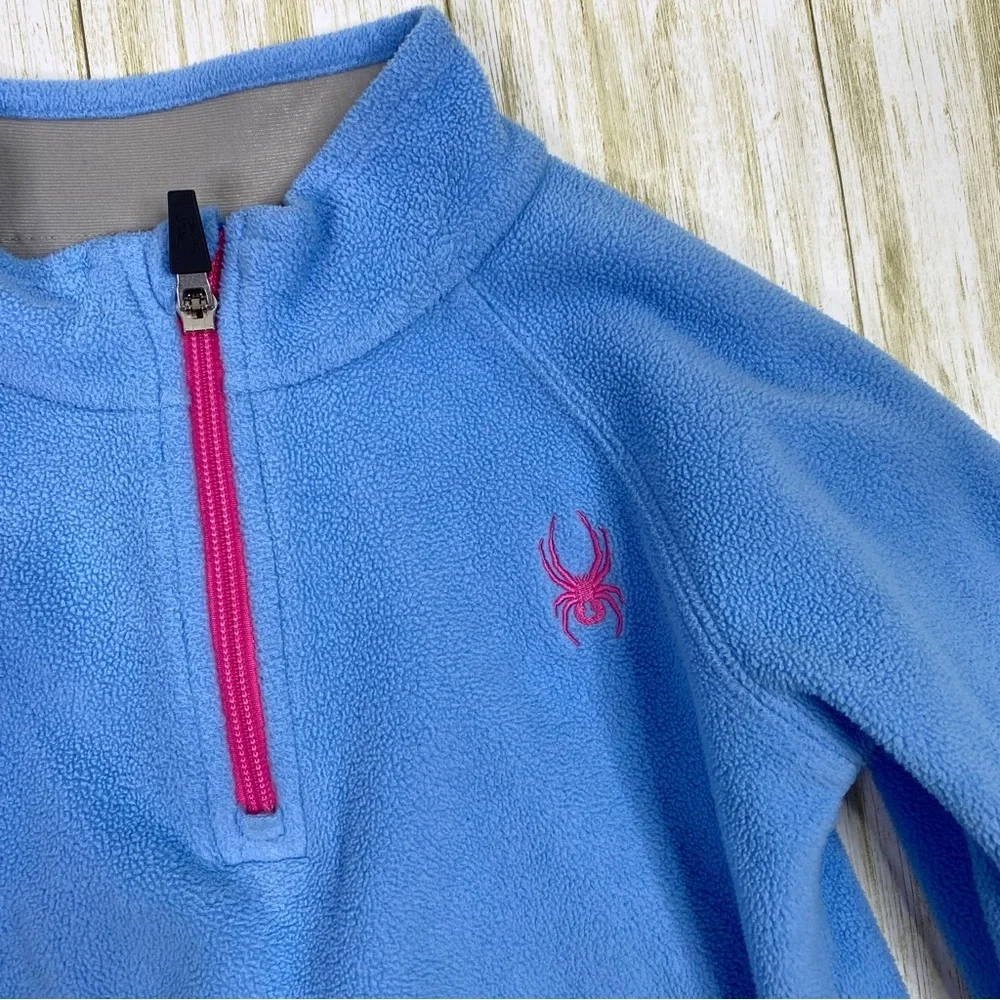 Spyder Blue Fleece 1/4 Zip Pullover Sweater